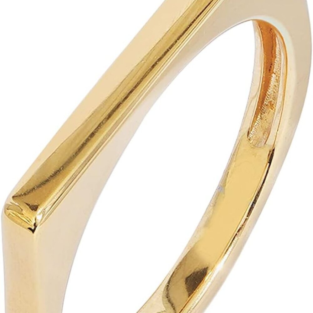 14K Gold Plated Sterling Silver Bar Ring